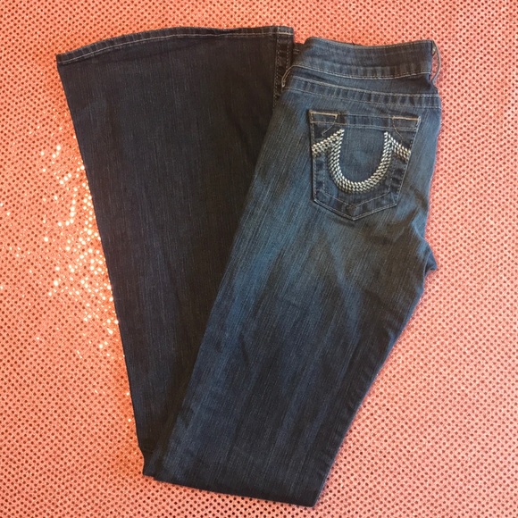 True Religion Denim - SOLD True Religion Wide Leg Blue Denim Jeans 28